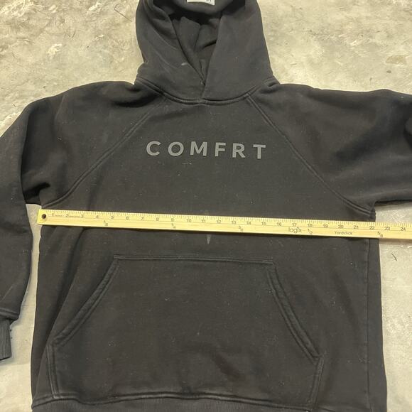 Comfrt Mens Fleece Pullover Hoodie Black Size Medium - Picture 3 of 8